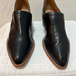 Madewell Black Leather Pointed Ankle Boots